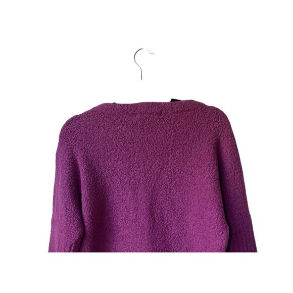 Anthropologie Wool Alpaca Sweater XS Sleeping On Snow Side Slit Fuzzy Purple - Picture 8 of 13